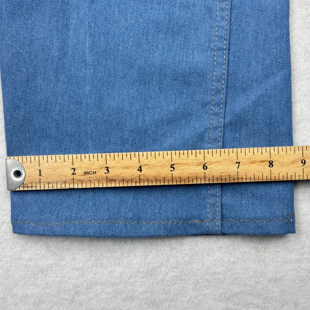 Vintage Wrangler Mens 40x30 Measures 38x28 Blue Wrancher Dress Jeans Made in USA